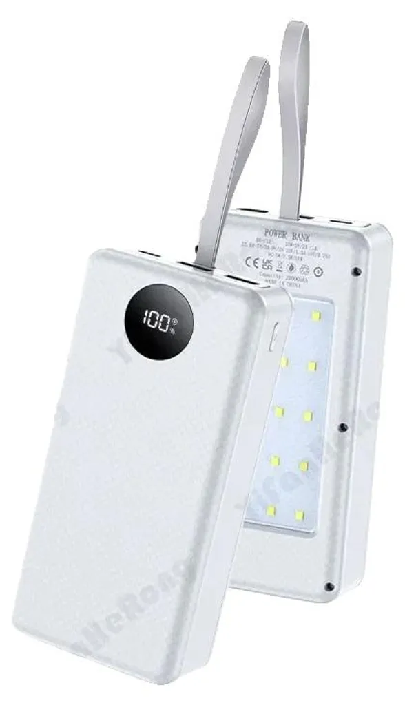 Boîtier énergie PD Blanc à plusieurs options d'alimentation USB et Type-C