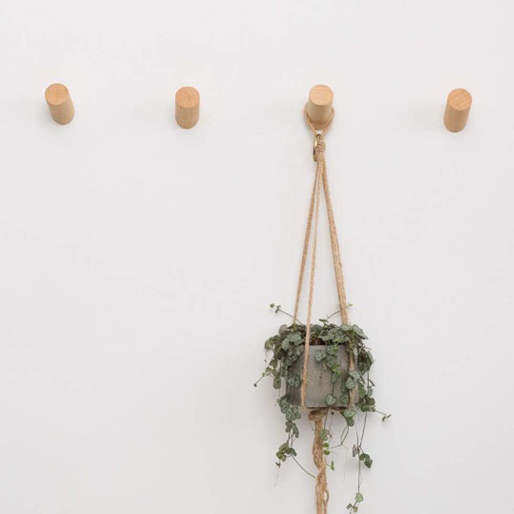 Wandhaken Holz Rund,Kleiderhaken Holz Wand Garderobe Produktbild 5