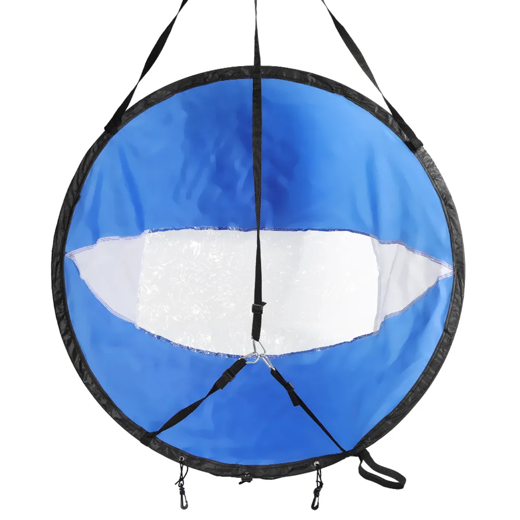 Vela Kayak Pieghevole 108cm - Accessorio Vela Trasparente Blu