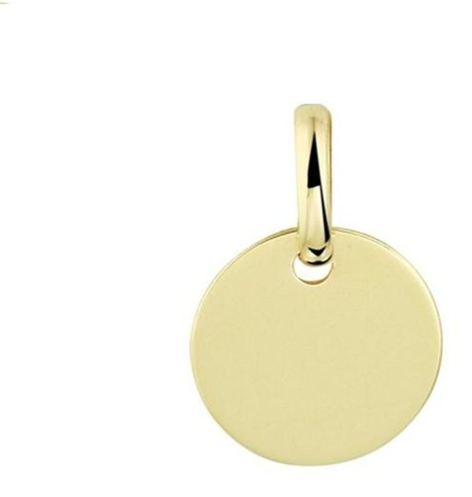New Bling - 9NBG-0827 - 14K geelgouden Hanger – Rond Gesloten – 18mm – Dames Sieraad
