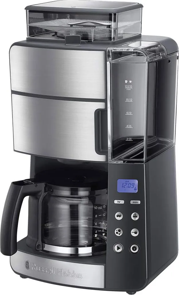 Cafetière Programmable Grind & Brew Russell Hobbs Verseuse Verre 1.25L