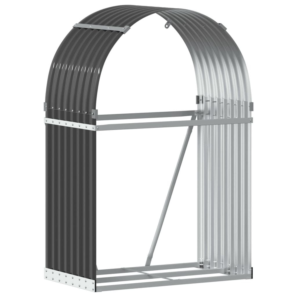 A product shot of a firewood storage rack.