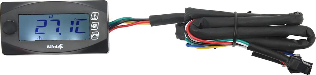Compteur Température Moto LCD 4 en 1 Universel DC12V avec Sonde M12x1.5