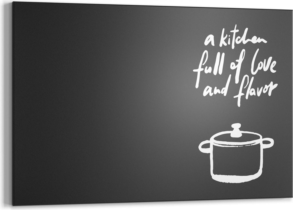 DEQORI Kreidetafel 90x60 cm 'Liebe geht durch den Topf' Tafel Wandtafel Schreibtafel