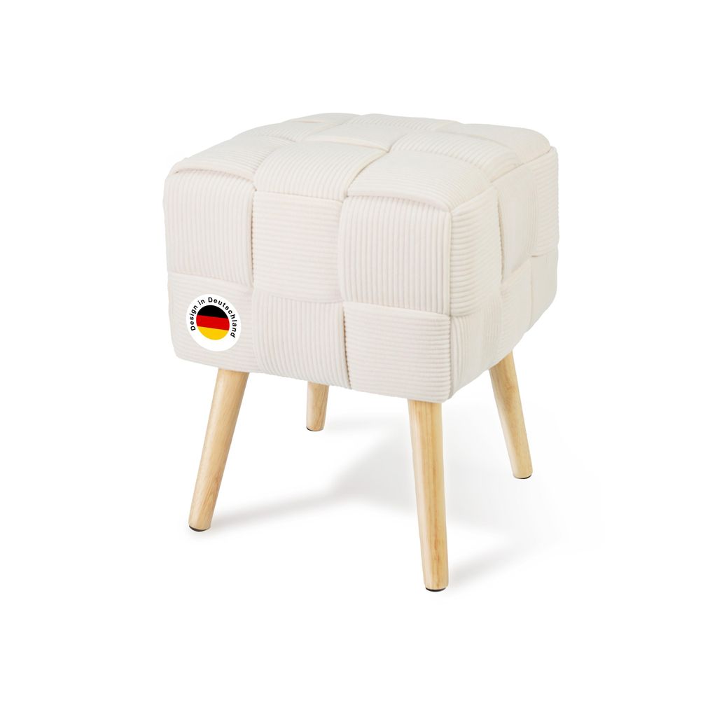 Sitzhocker Schminktisch Cord Hocker Fußhocker Schminkhocker Produktbild 