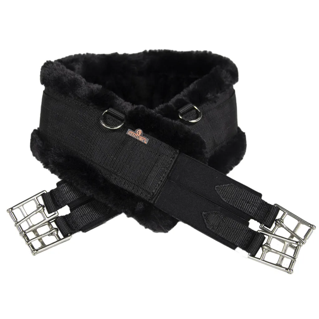 Kentucky Horsewear Sottopancia in pelle di agnello Sottopancia nero/nero