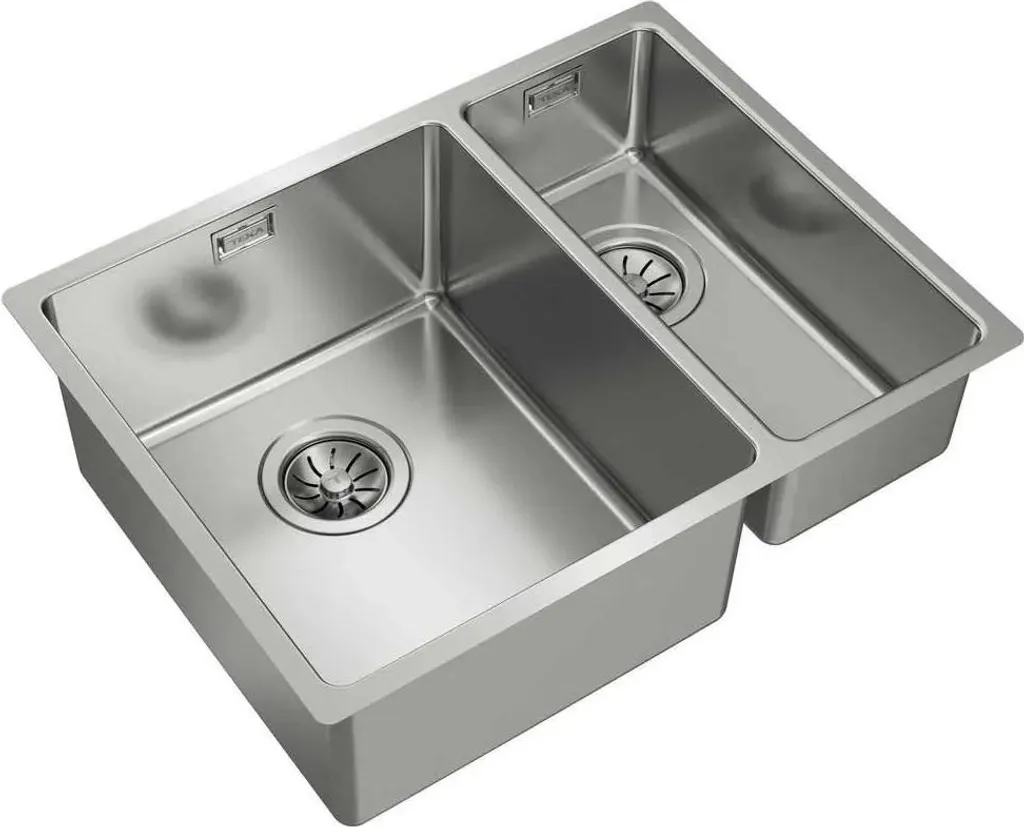 Teka Belinea Rs15 2C 580 Silentsmart - Évier double bac Inox Argent
