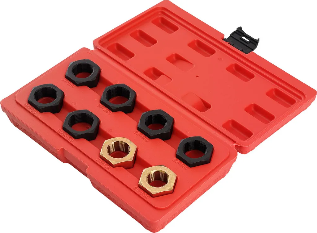 Coffret de tarauds pour moyeux M20-M24 métrique et pouces 8 pièces pro