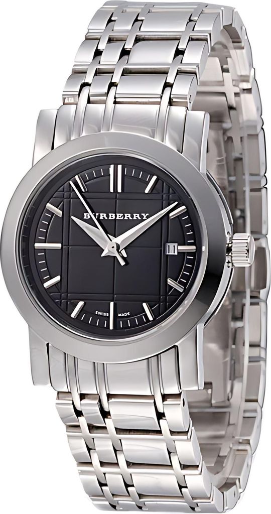 Burberry Heritage Damenuhr silber schwarz