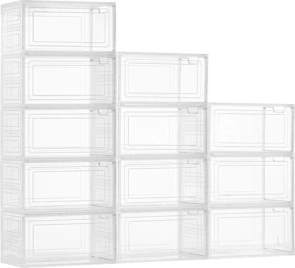 Organisateur de chaussures transparent pour talons et bottes Lot de 12