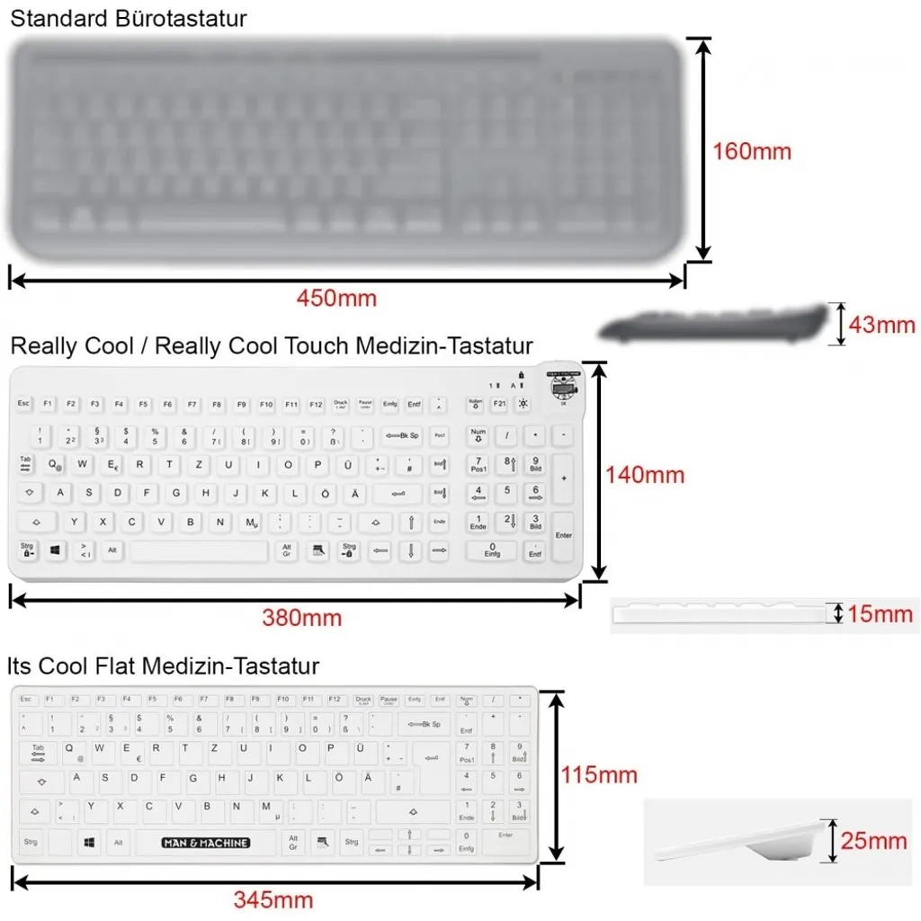 Clavier Médical pour Cabinets et Labos - Man-Machine ITs Cool Flat FR - 3