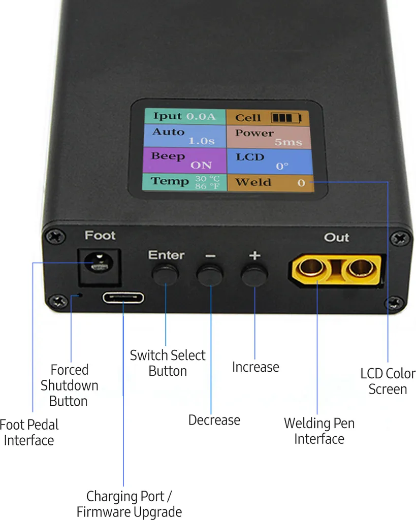 SQ-SW2 Machine à souder par points rechargeable avec écran LCD - 5