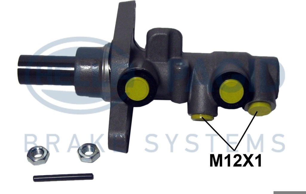 Hauptbremszylinder 12x1x2 Aluminium Ø 22 mm HELLA für u.a. VW CC