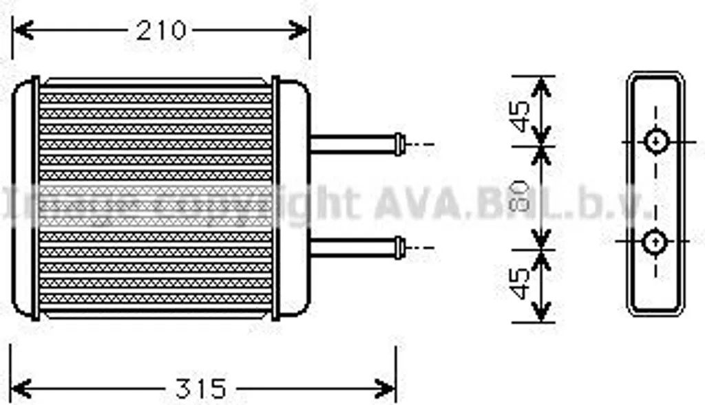 PRASCO KA6007 Échangeur de chaleur chauffage Kia Carnival I II OK55561H01