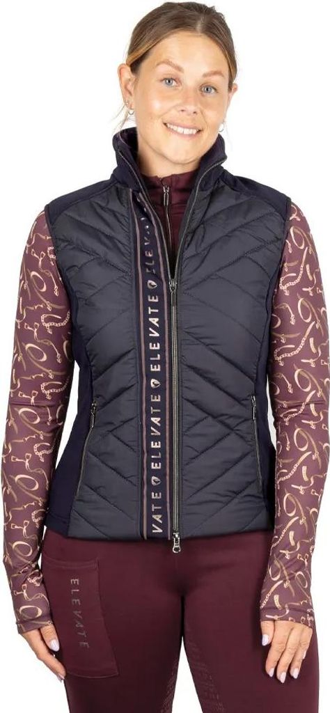 Hy - "Elevate Style" Weste für Damen BZ6527 (XS) (Marine/Beerenrot)