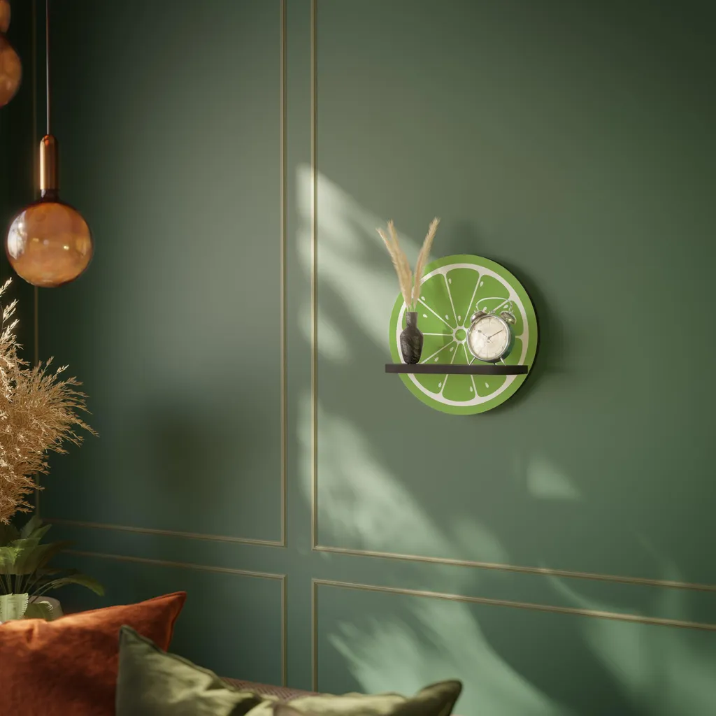Étagère ronde noire REFRESHING LIME pour optimiser vos petits espaces - 4