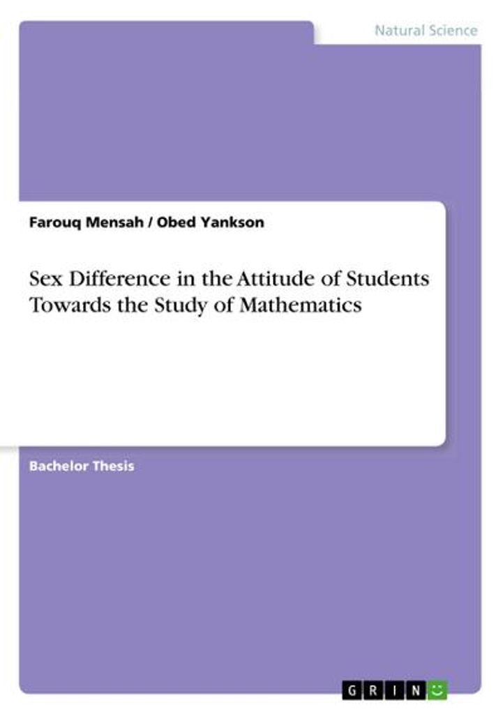 Sex Difference in the Attitude of Students Towards the Study of Mathematics