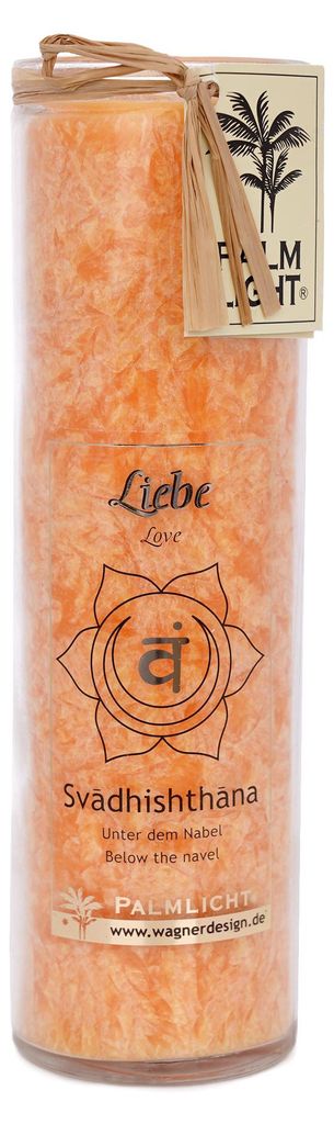 yogabox Chakra Kerze - orange 20 x 6,5 cm Produktbild 