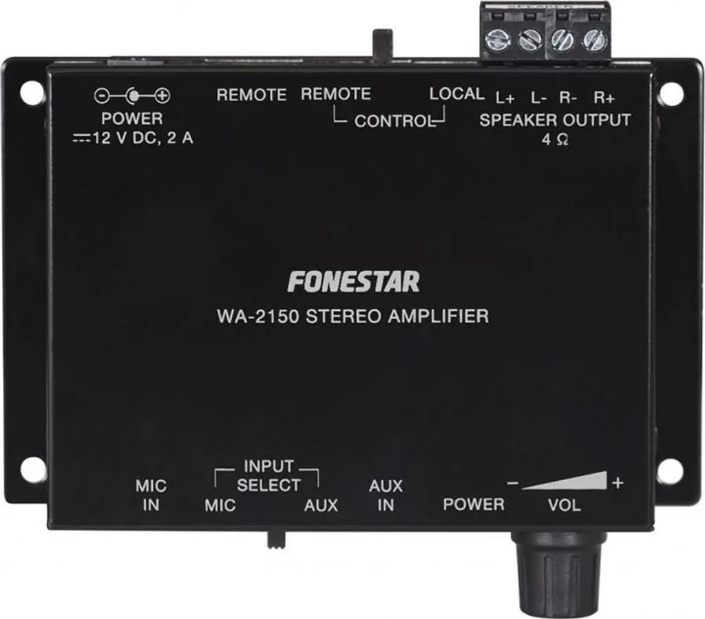 Ampli mural encastrable 2x15W - Console audio pour sonorisation domestique