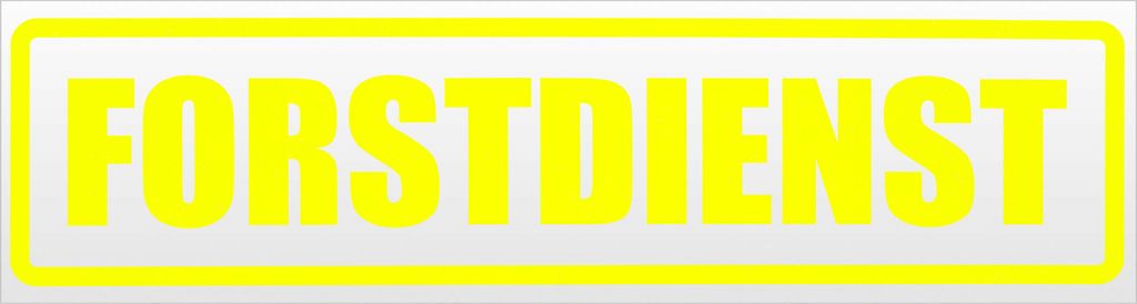 Kiwistar Forstdienst Magnetschild Schild magnetisch - 20cm Neongelb - Magnetfolie für Auto PKW Kfz