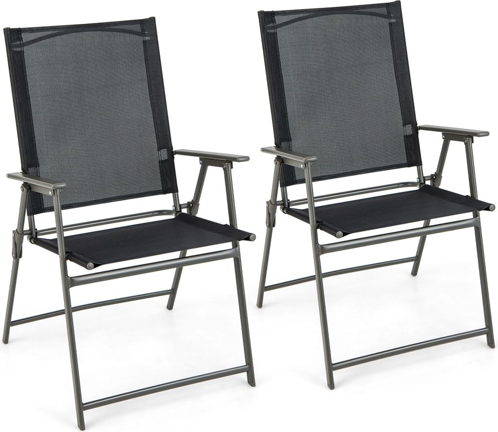 2er Set Gartenstuhl klappbar, Klappstuhl mit Hochlehner & Produktbild 