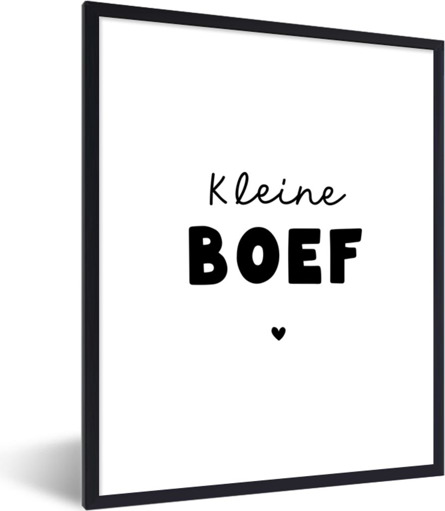 MuchoWow Gerahmtes Poster Kinder - Zitate - Kleiner Schlingel - Sprichwörter 60x80 cm - Poster mit Schwarzem Bilderrahmen Wandposter Rahmen Foto...