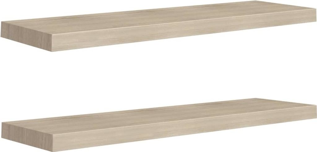 vidaXL Mensole galleggianti a parete 2 pz. Rovere Immagine del prodotto 