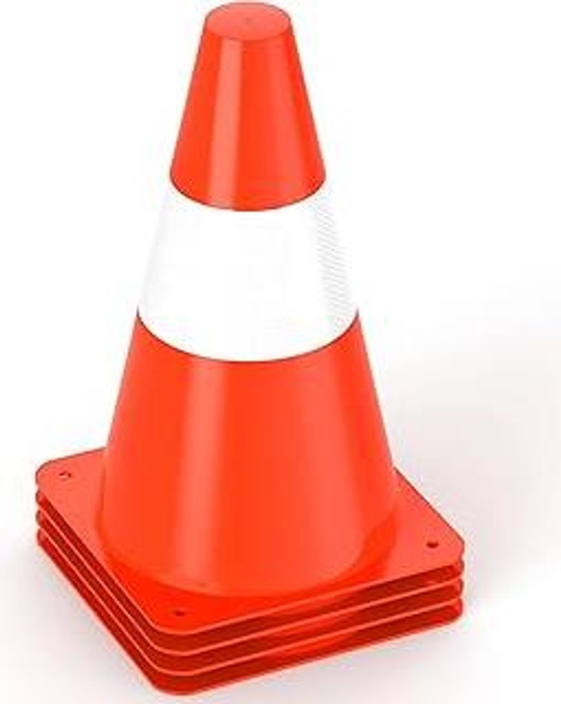 Warnkegel 23cm, 4 Stück Verkehrshütchen Markierungshütchen,stapelbar Warnleitkegel Leitkegeln,Verkehrskegel,Straße Sicherheit Markierungshütch...