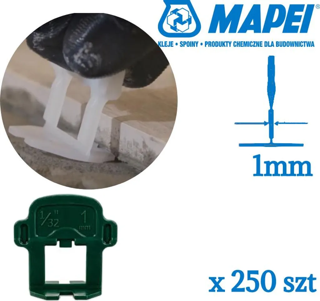 Distanziatori a Livellamento Mapei MapLevel 1mm 250 Stück - Posa Rapida