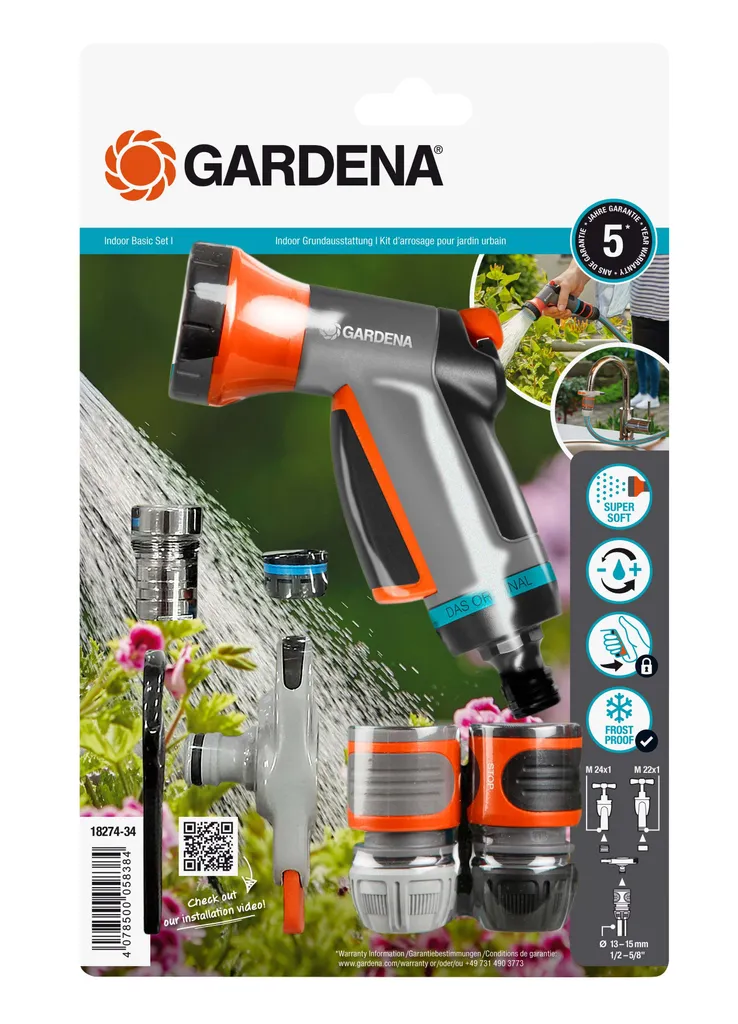 Gardena Indoor Grundausstattung Kit d'Arrosage Intérieur Complet pour Plantes