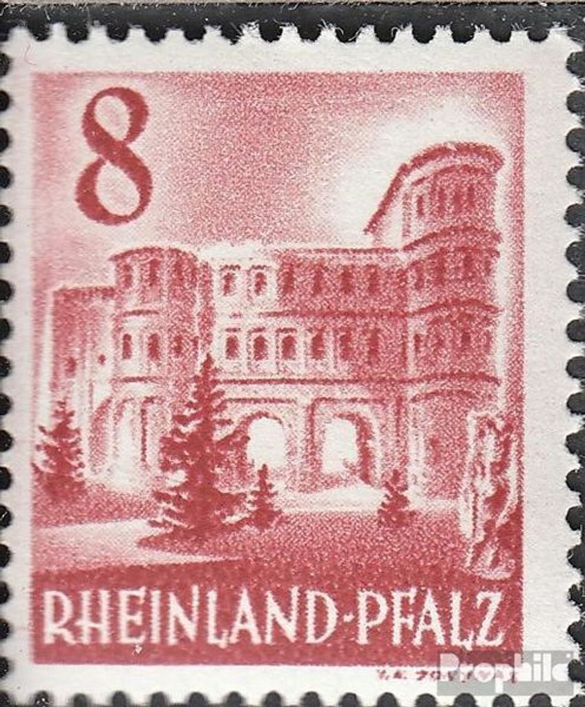 Briefmarken Franz. Zone-Rheinland Pfalz 1948 Mi 36 postfrisch Ansichten