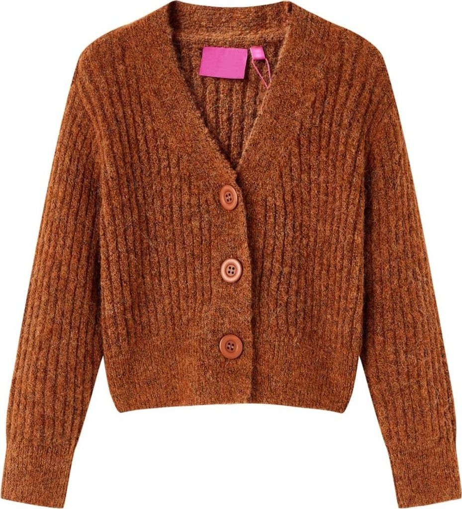 Kinder-Strickjacke Cognac 116