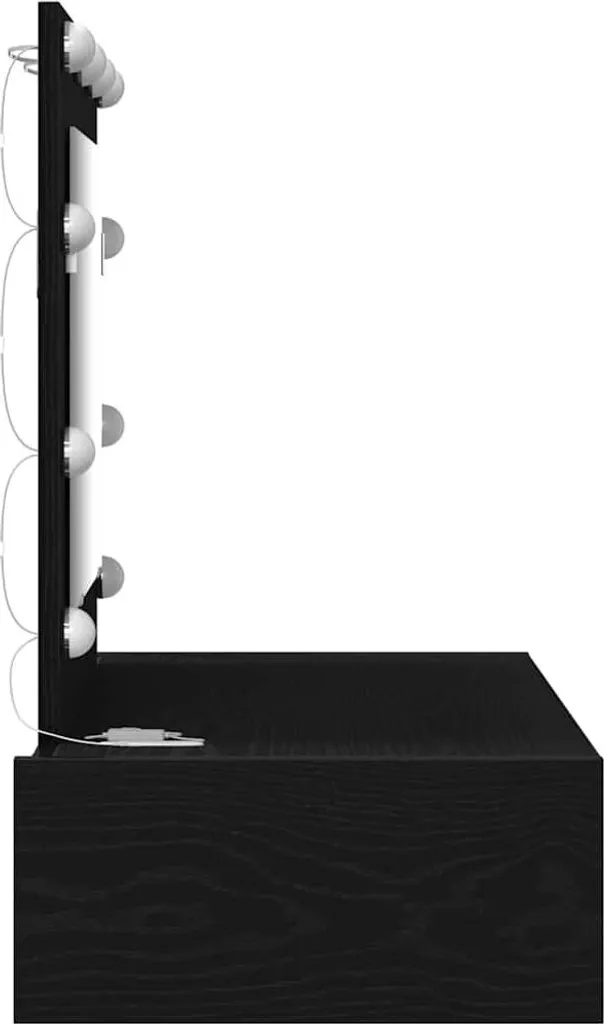 Toletta Compatta vidaXL Nera 83x40x70cm - Ottimizzazione Spazio Camera - 5