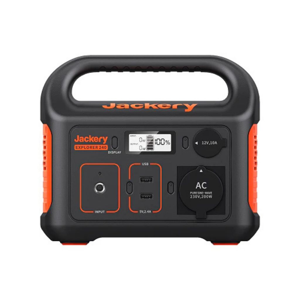 Jackery Explorer 240 Solargenerator 240Wh Tragbarer Stromgenerator Generator Powerstation Akku Camping Notstromgerät USB DC AC Solarpanelfähig