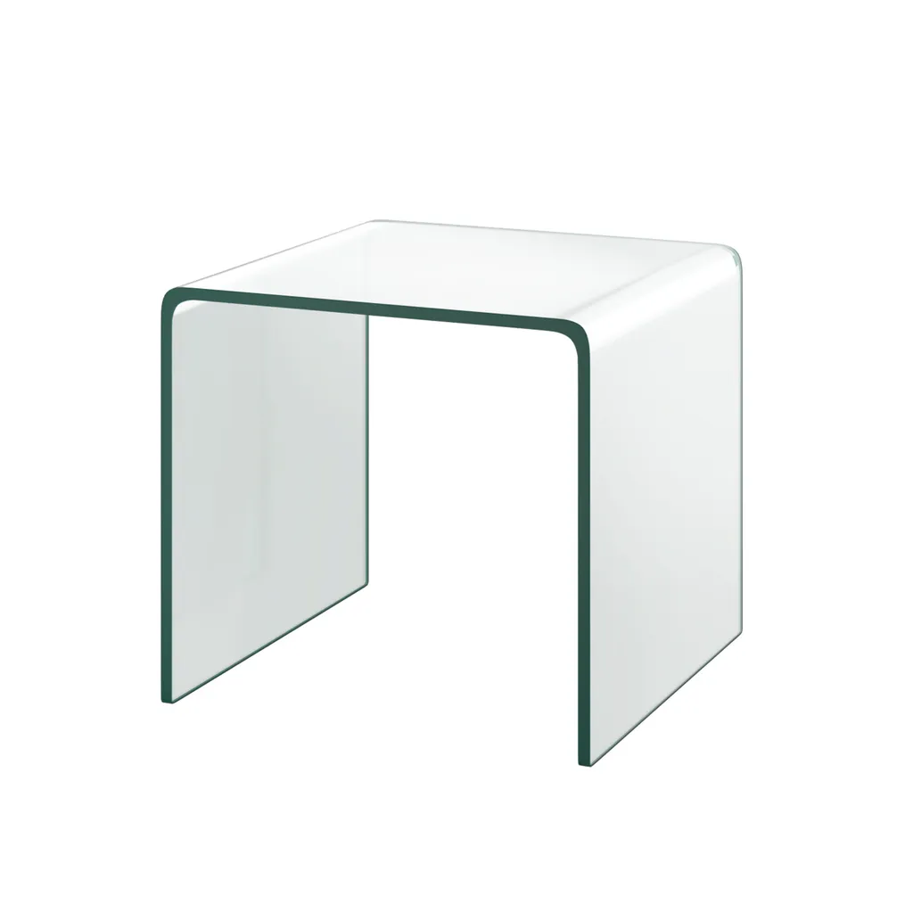 Petite table en verre gain de place pour studio et salon moderne 45cm