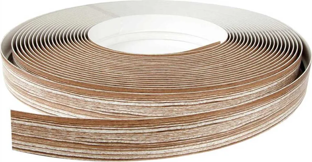 Copertura (5 EUR/ 1m) per binario per tende 900cm in look "teak", copertura in plastica per binari per tende con binario interno, da far scorrere sui binari interni