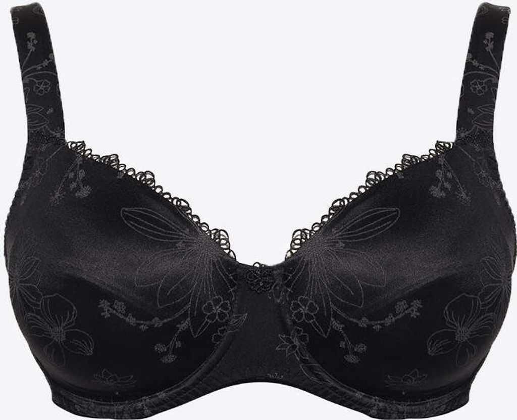 Ulla | Viola BH mit Bügel Schwarz - Schwarz / 85E | Shapewear & Mieder