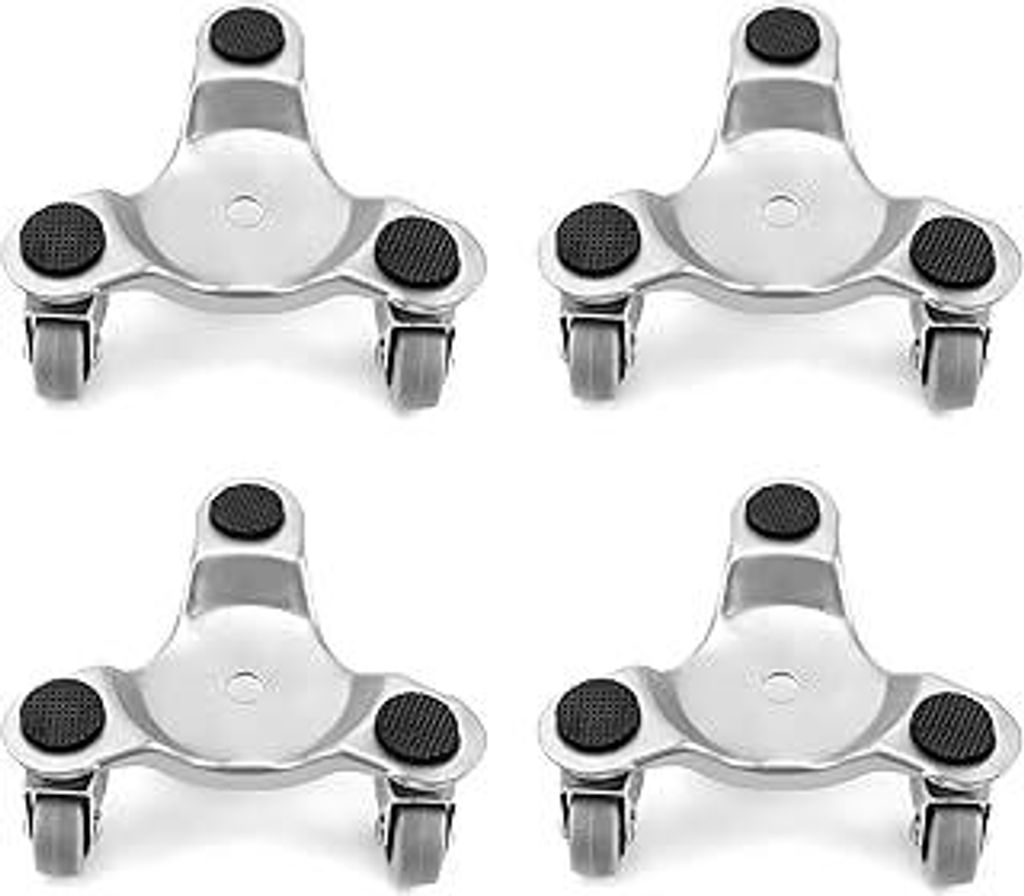 4 Stück 152mm Möbelroller, Transport Roller, 180kg Tragfähigkeit, 3 Lenkrollen Rollbrett Umzugshelfer, langlebig und einfach zu bedienen