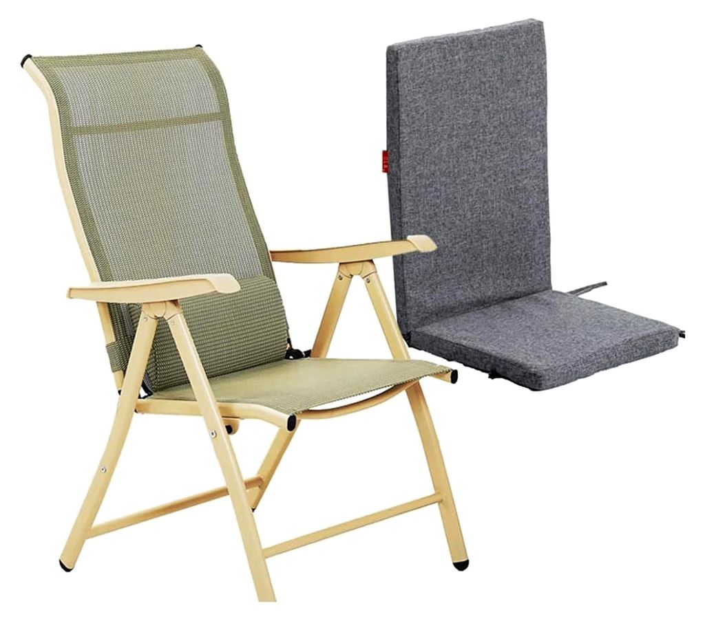 Bürostuhl Campingstuhl Verstellbarer Klappstuhl für Zuhause und Balkon mit hoher Tragfähigkeit und Rückenlehne
