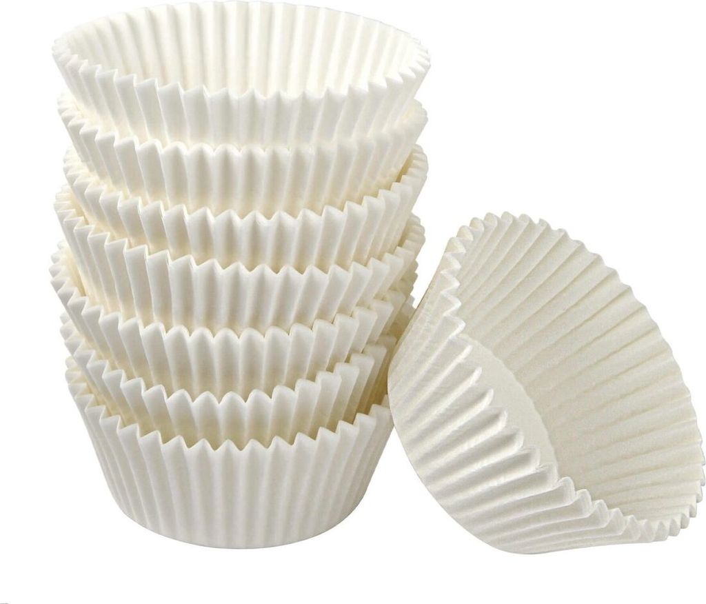 Zenker Papierbackförmchen FAIR weiß, Papierförmchen, Muffinförmchen ideal geeignet für süße und herzhafte Muffins (Farbe: Weiß), Menge: 75 ...