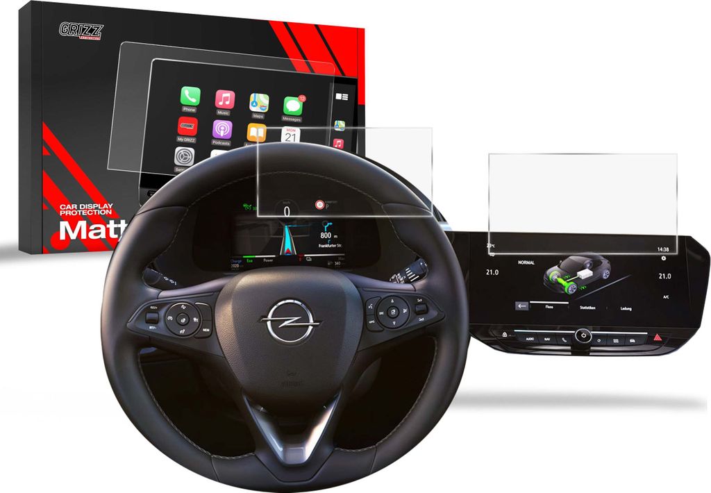 Matte Autodisplayfolie 2in1 für Opel Corsa F 10" (2020-2025), Grizz Protector