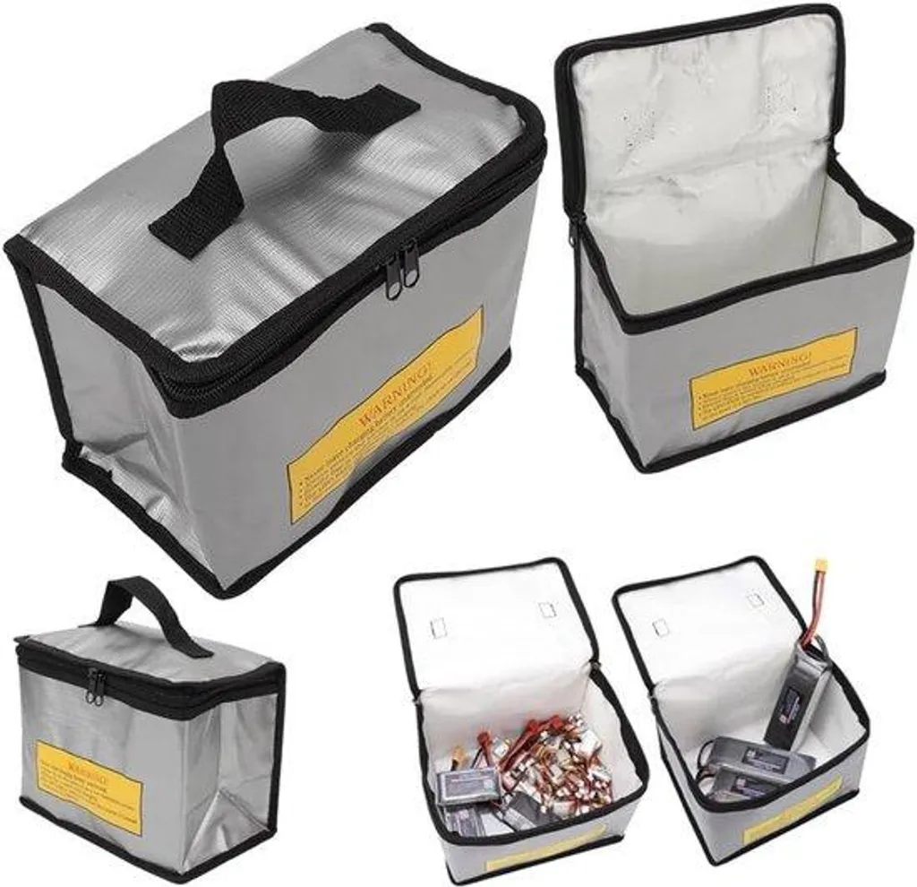 Sac de protection ignifuge pour stockage de batteries LiPo grand format