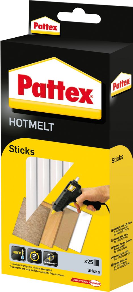 Pattex Heiáklebepatrone HOT STICKS, rund, 500 g, Immagine del prodotto 