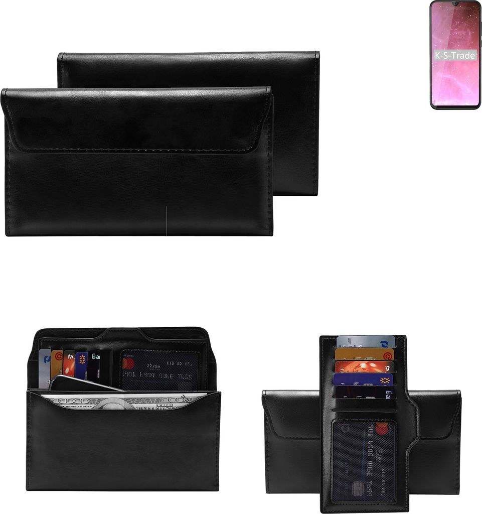 K-S-Trade Handy Hülle kompatibel mit Cubot R19 Schutz Hülle Tasche Schutz Case Handytasche Kunstleder schwarz, 1x