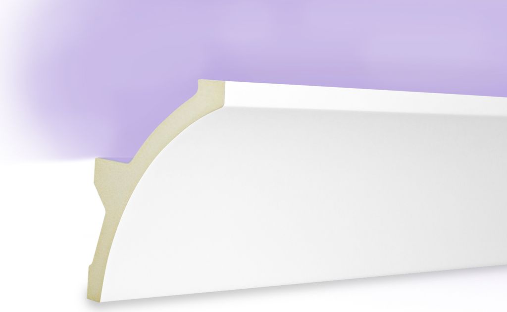 LED Profile aus Polyurethan- Indirekte Beleuchtung mit Stuckleisten, leicht & lichtundurchlässig - (2 Meter KF702) Dekoration Ecken Spot Innen Win...