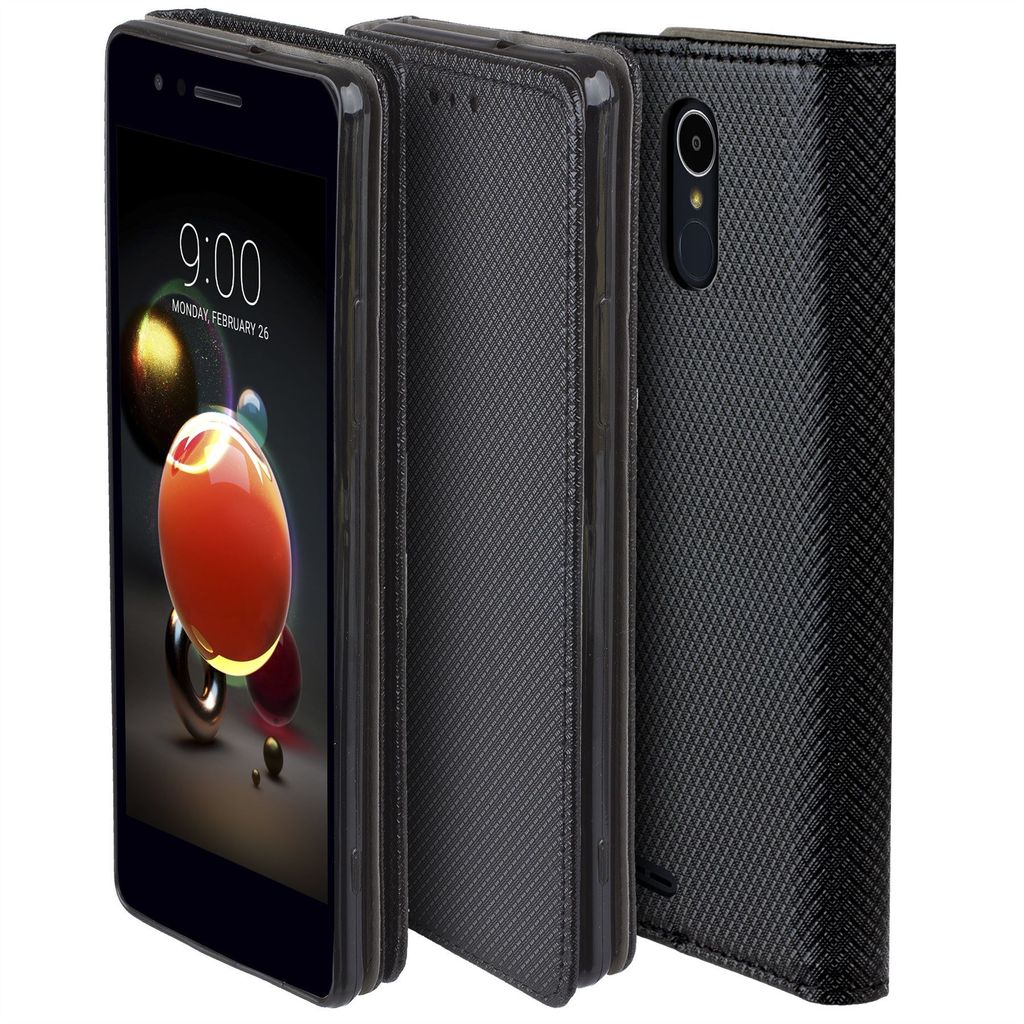 Custodia Portafoglio In Pelle Effetto Scamosciato Per LG K8 2017 – Flip Cover Magnetica Con Slot Carte E Supporto - 2