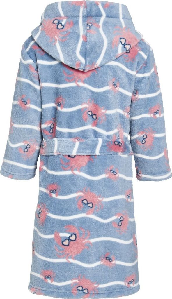 Bademantel Crab Junior Polyesterblau Größe 134/140 Produktbild 3