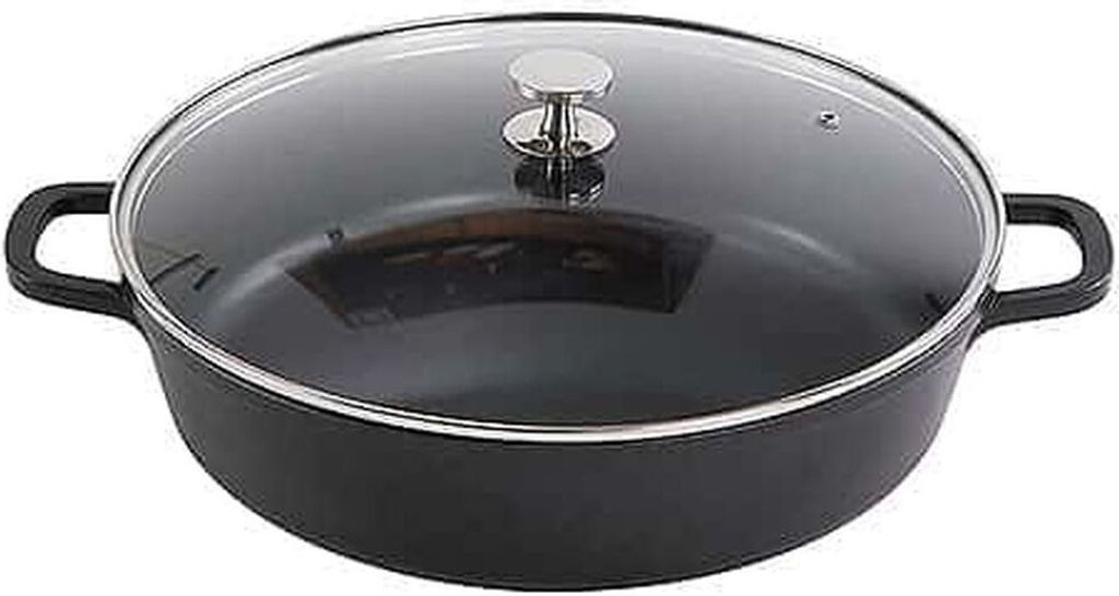 Contacto AluChef Schmorpfanne Schmortopf, rund 32 cm schwarz/black