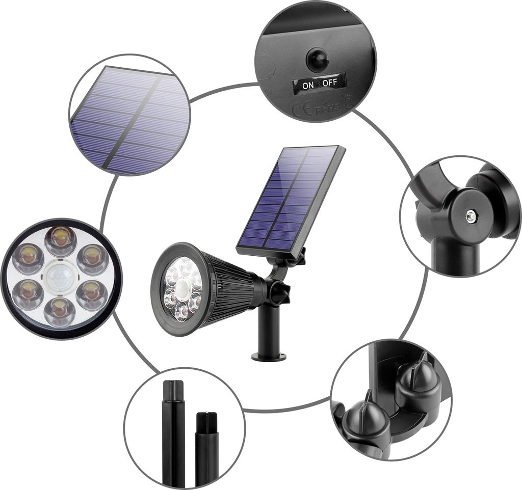 Forever Solar Gartenstrahler IP65 Wasserdicht Gartenleuchte Produktbild 11