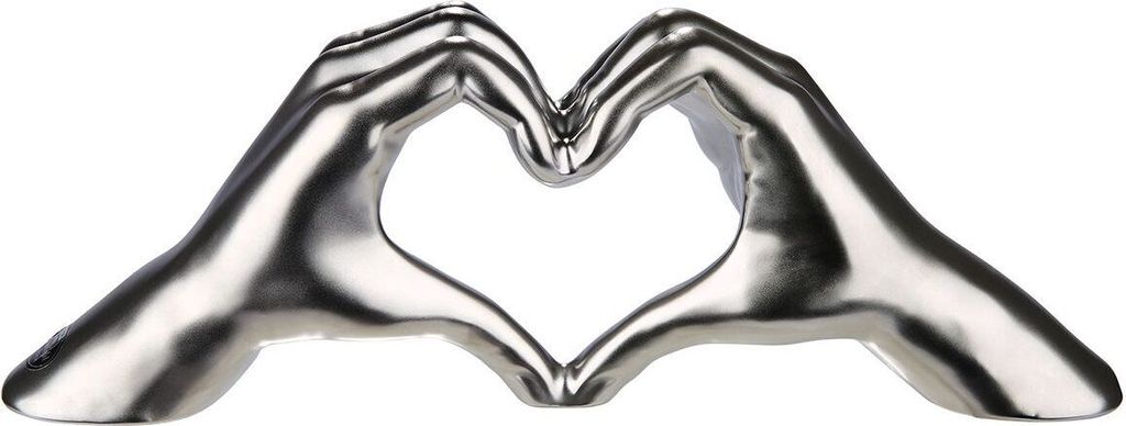 Gilde Dekoobjekt, Herz, "Heart", Händemotiv, Keramik, Immagine del prodotto 